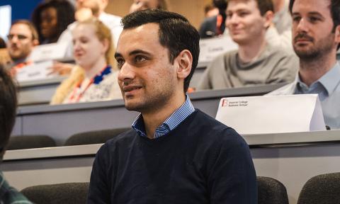 Student in lecture looking forward